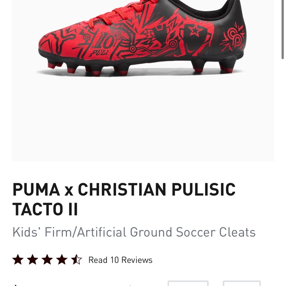 Puma Black and Red Athletic Shoes